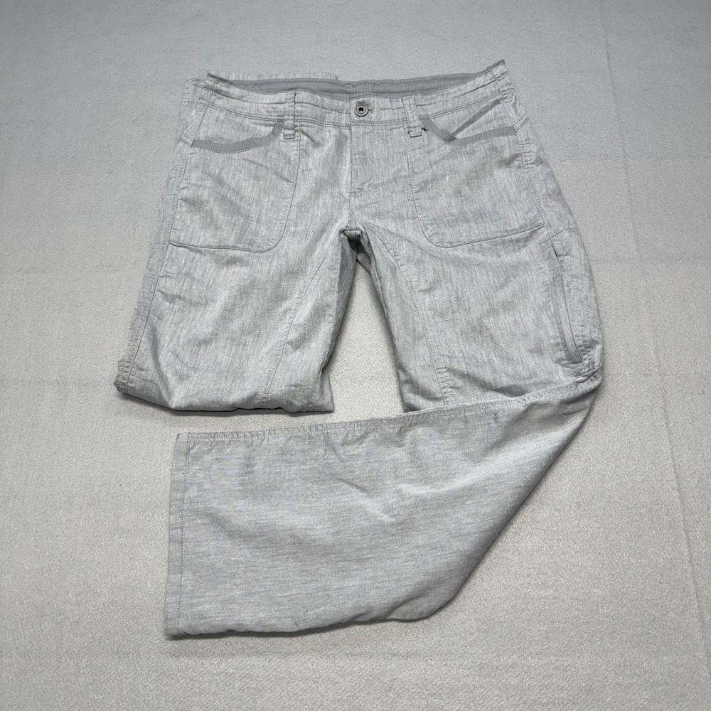 KUHL Cabo Straight Leg Pants Womens 8 Extra Short Gray Hiking Outdoor Stretch